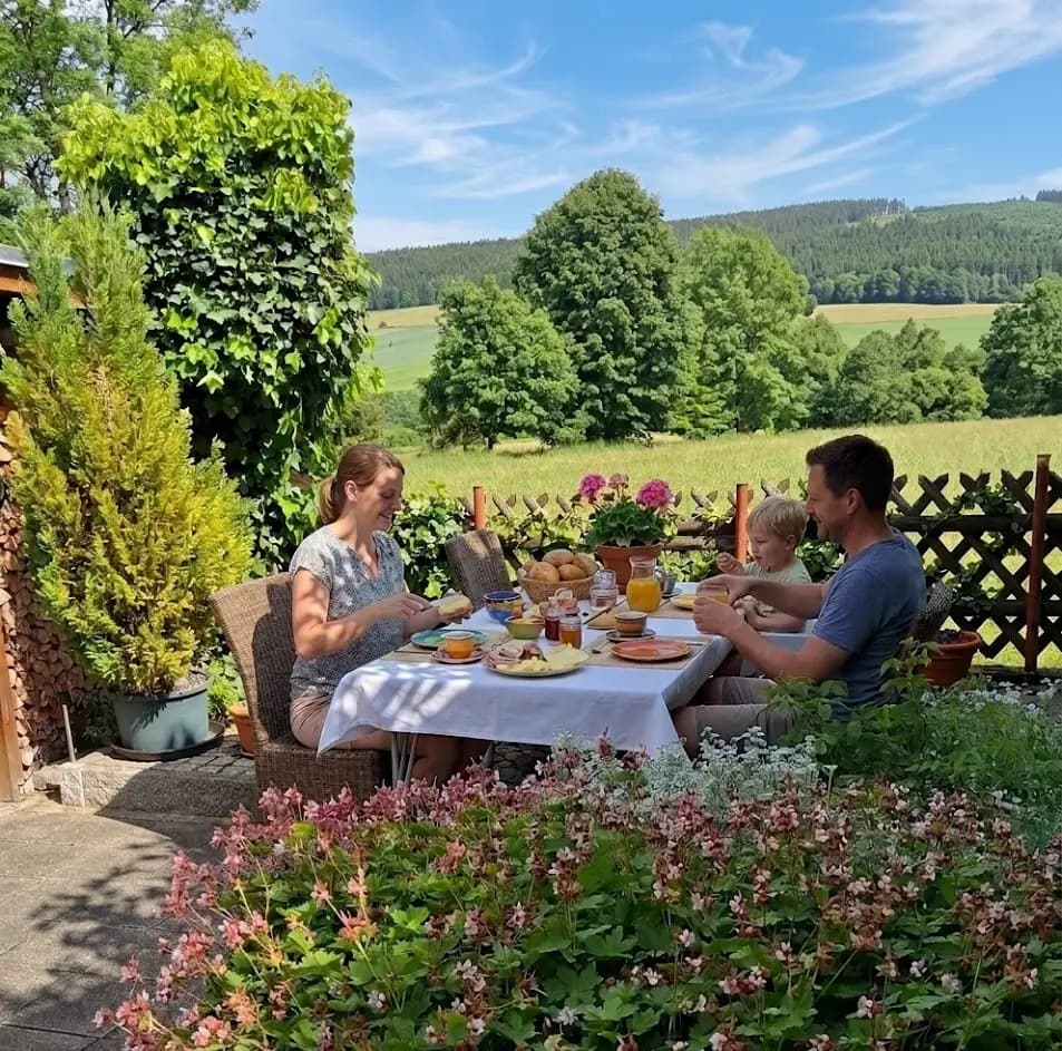 Zweite Terrasse am Haus