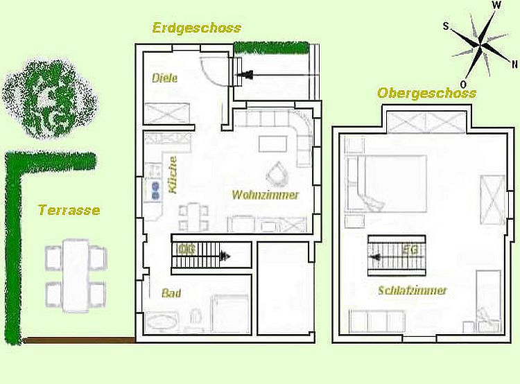 Grundriss Ferienhaus 60 Qm
