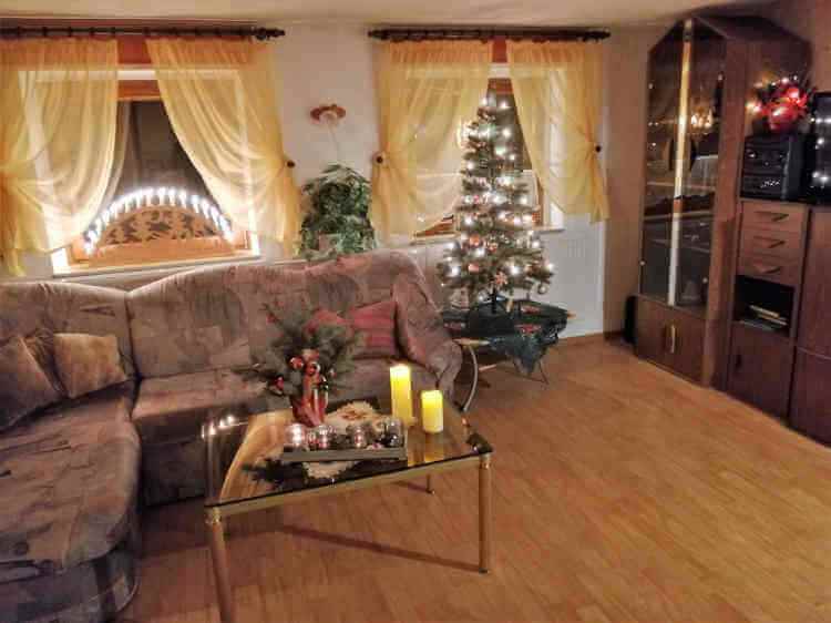weihnachtliches Wohnzimmer