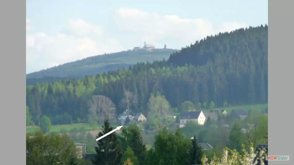 Lage des Ferienhauses am Fuße des Fichtelberges